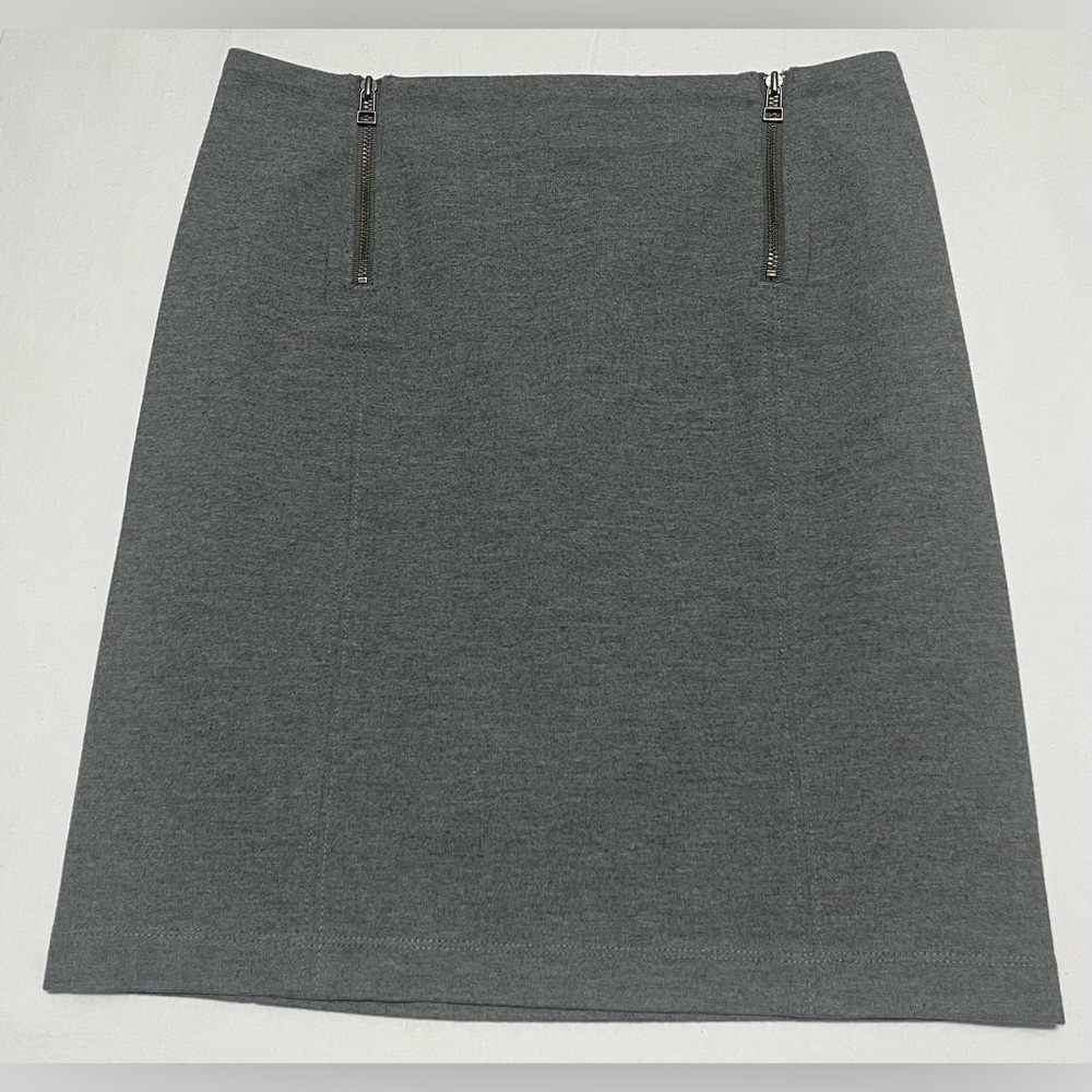 Sunday Best Charcoal A-Line Skirt with Zipper Details